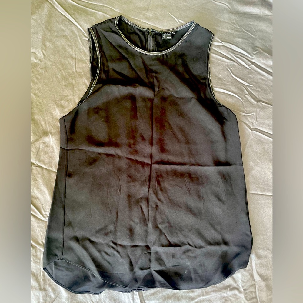 Black Theory tank with thin leather trim